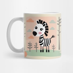 Cute Zebra in the wilderness - baby design Mug